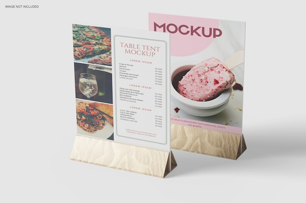 Table tent mockup