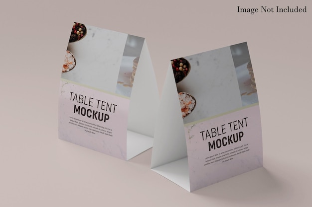 PSD table tent mockup