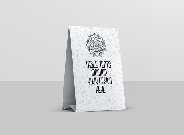 Table tents mockup