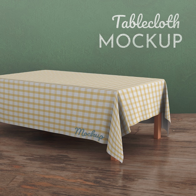 PSD tablecloth mock-up design