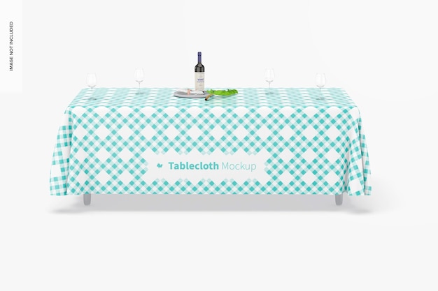 Tablecloth mockup, front view