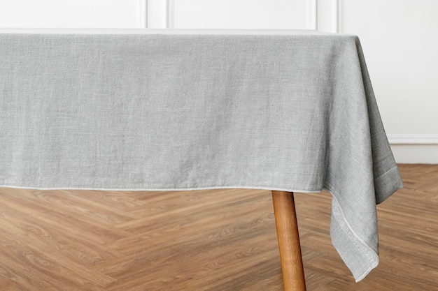 Tablecloth mockup psd in dining room