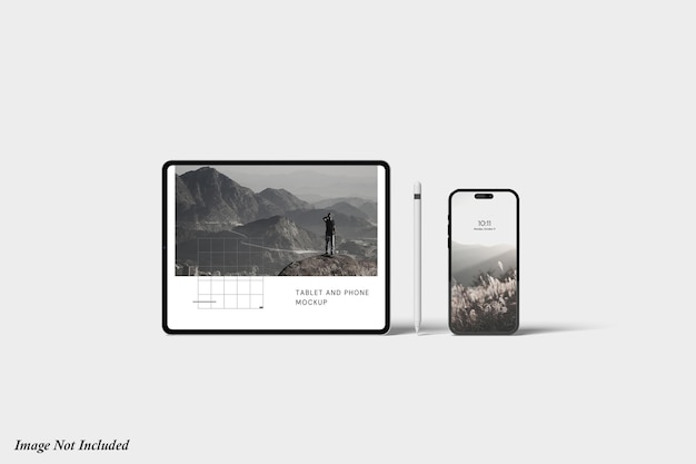 Tablet and Phone Screen Mockup Premium Psd