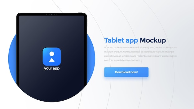 Tablet-app mockup