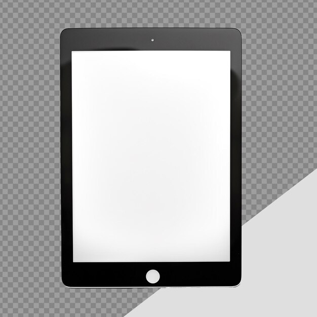 PSD tablet computer png isolated on transparent background