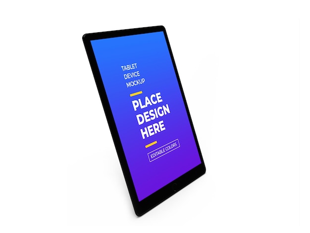 Tablet dispositivo 3d mockup design