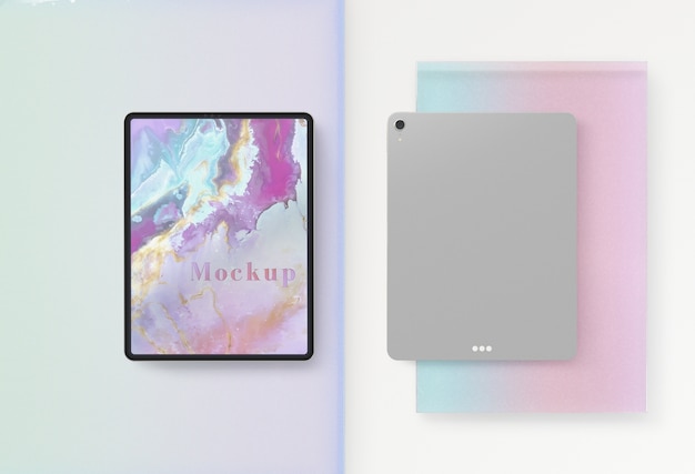 PSD design del dispositivo anteriore e posteriore del tablet