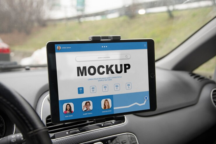 PSD tablet device used as gps in a car