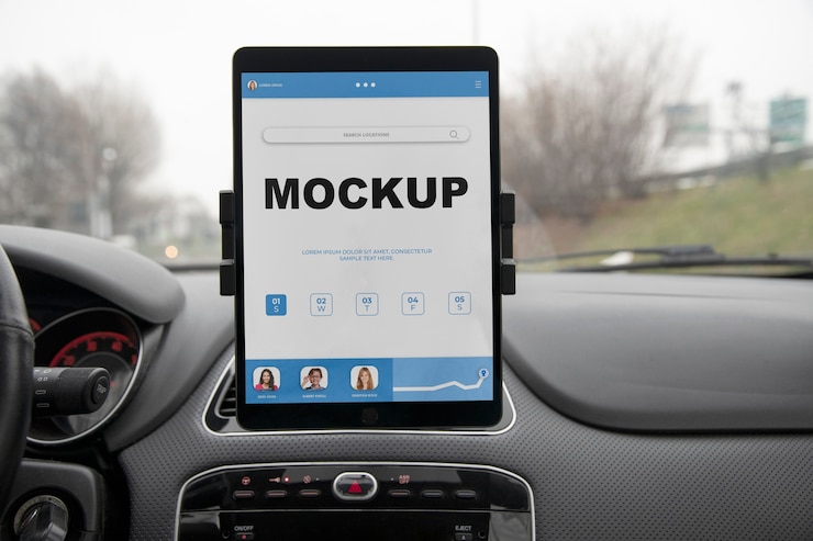 PSD tablet device used as gps in a car