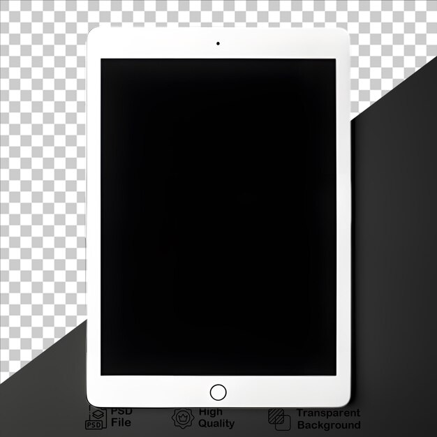 PSD tablet isolated on transparent background png file