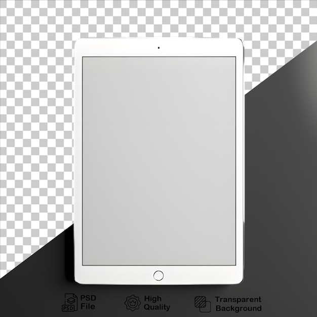 PSD tablet isolated on transparent background png file