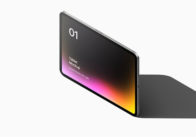 Tablet Isometrische stand Landschap rechts