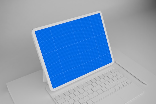 Tablet and keyboard mockup