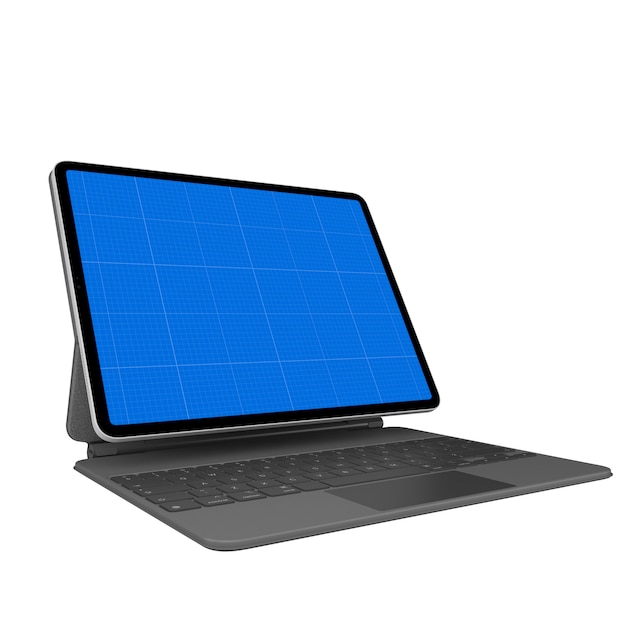 PSD tablet and keyboard mockup