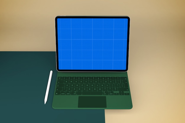 Tablet and keyboard mockup