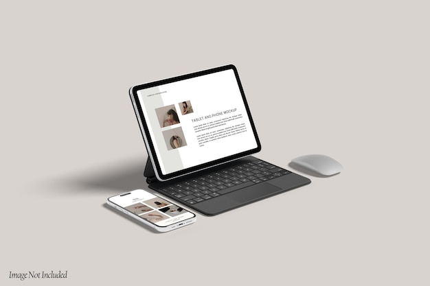 PSD tablet met telefoonmodel premium psd