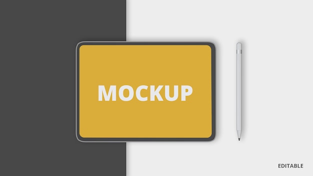 PSD tablet mockup isolated rendering