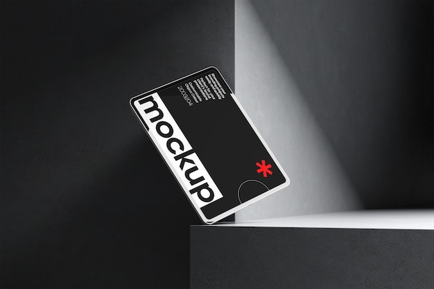 tablet mockup leaning on minimal wall