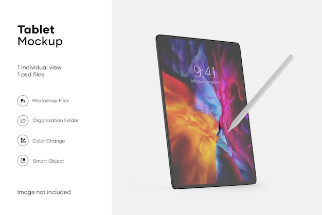 PSD mockup di tablet