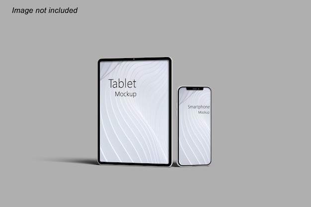 Tablet and phone screen mockup