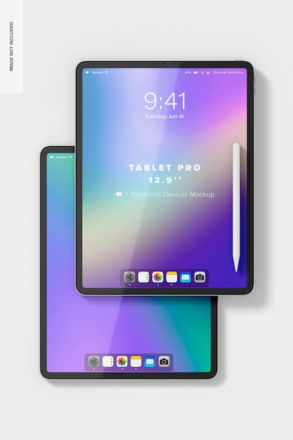 Tablet Pro 129 inch mockup bovenaanzicht