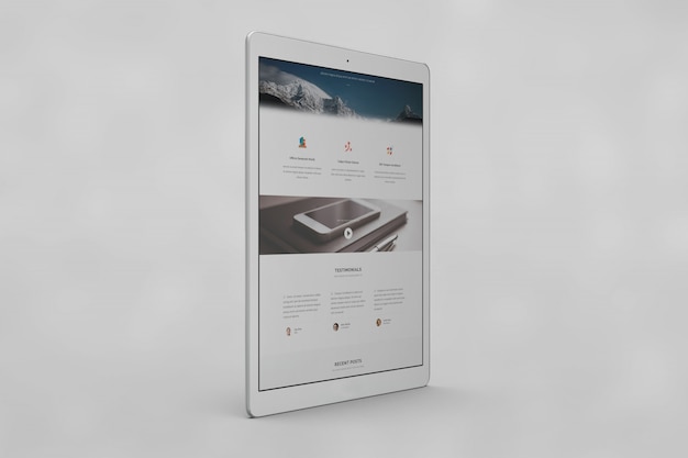 PSD tablet screen mock up