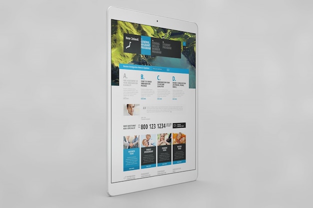 PSD tablet screen mock up