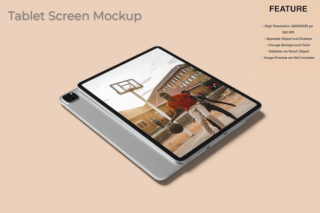 Tablet screen mockup psd