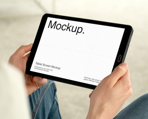 Tablet screen mockup