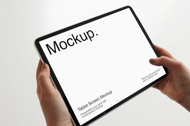 Tablet screen mockup