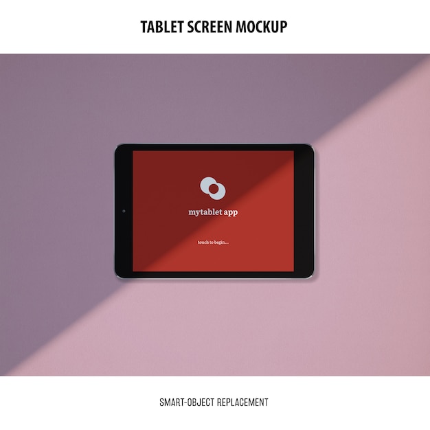 tablet screen mockup