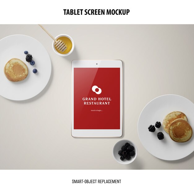 tablet screen mockup