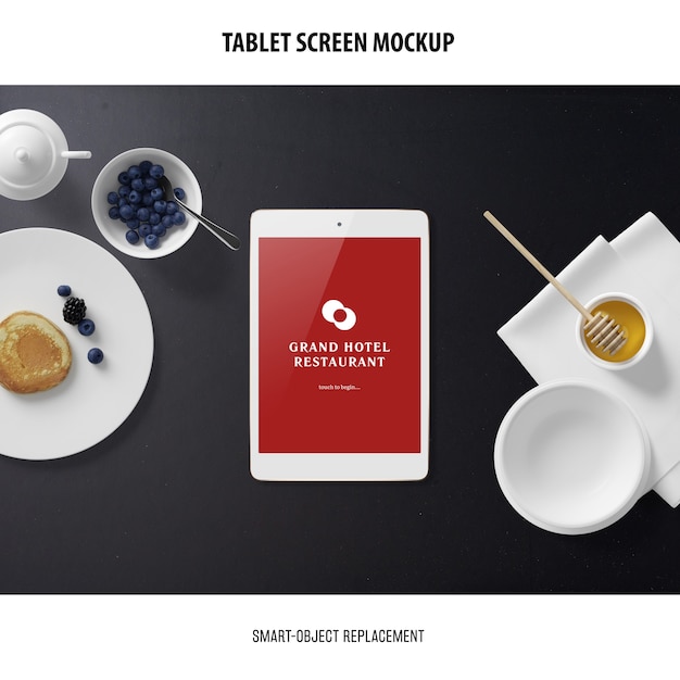 tablet screen mockup