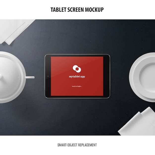 tablet screen mockup