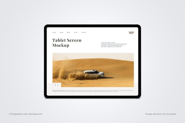PSD mockup della schermata della tavoletta
