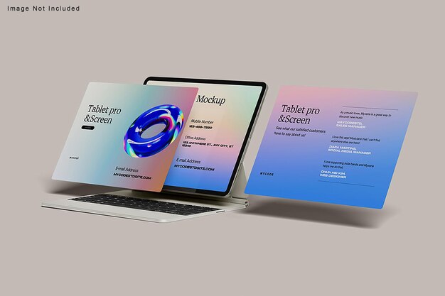 PSD tablet and screen mockup