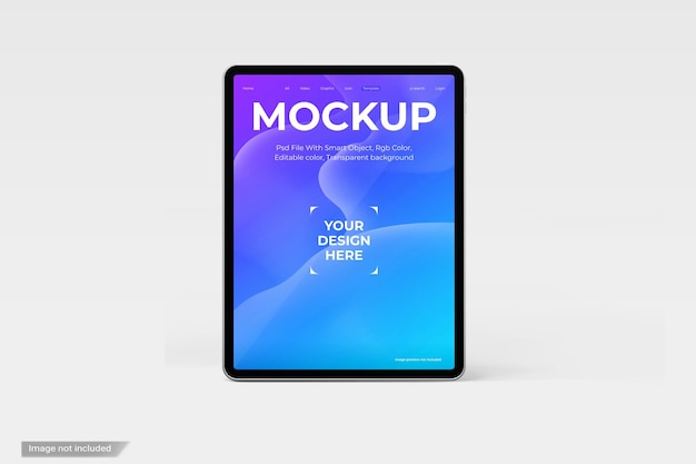 Mockup della schermata del tablet