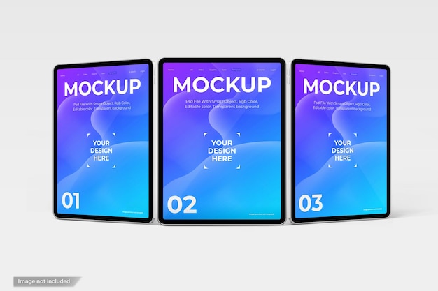 PSD tablet screen mockup