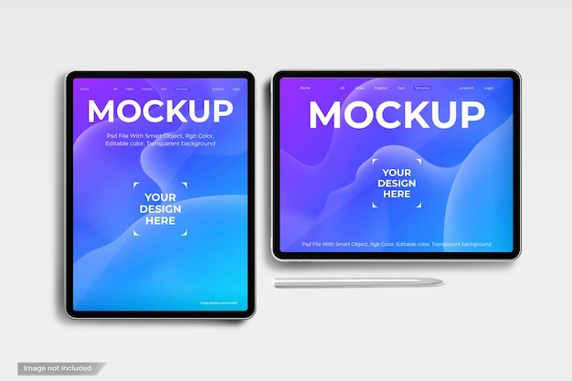 PSD tablet screen mockup