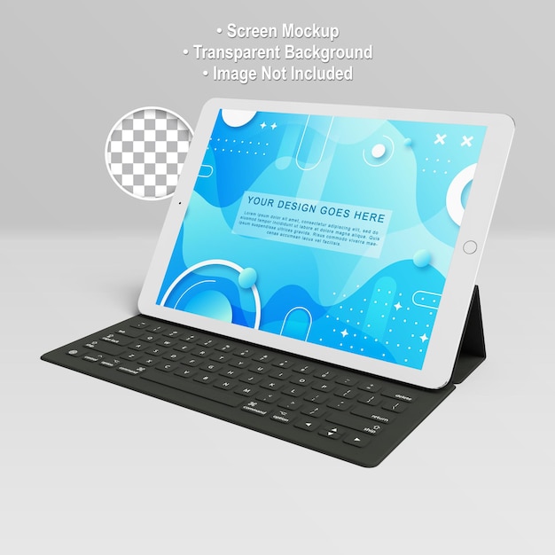 PSD tablet screen mockup