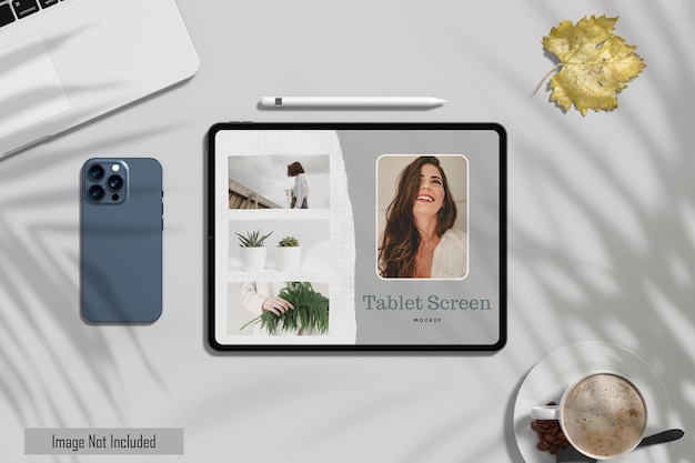 Mockup di schermo tablet