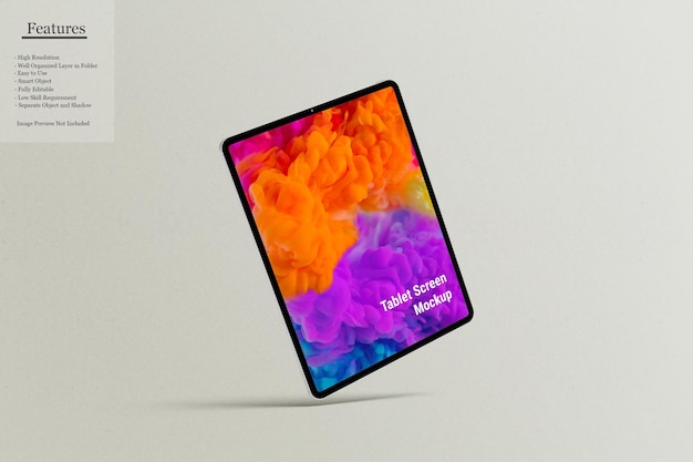 Tablet screen mockup