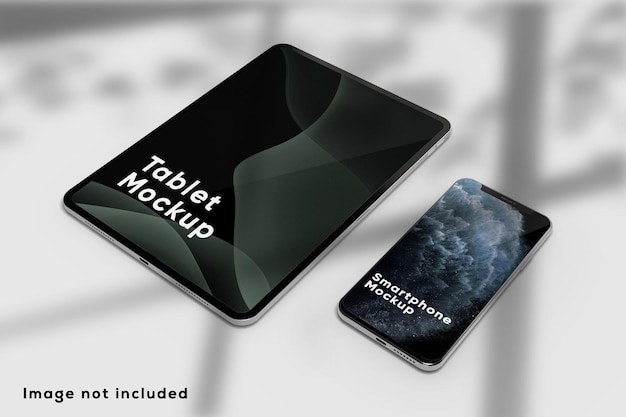 Mockup di tablet e smartphone