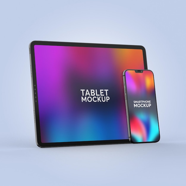 Tablet and smartphone mockup