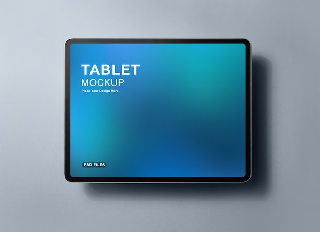 Tabletcomputer met leeg scherm geïsoleerd op kleur achtergrond