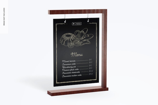 tabletop hanging sign mockup