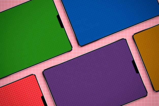 PSD schermate dei tablet mockup