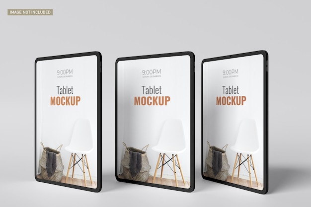 Tabletschermmodel in 3D-rendering