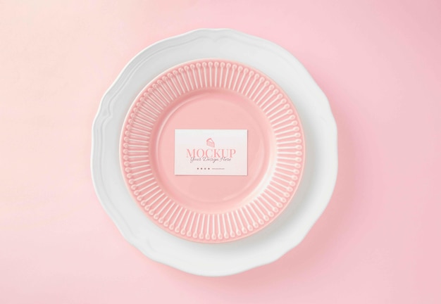 PSD tableware arrangement with mock-up card