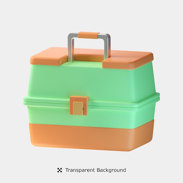 Tackle box 3d pictogram illustratie